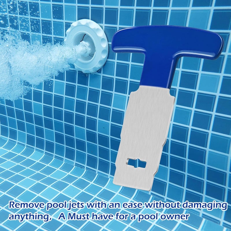 Mofuiry 2 Pack Pool Plug Removal Tool with Handle Grip, Upgraded Metal Eyeball Seat Removal Tool for Above& Inground Pool Spa Return Jet Plug Nozzles Inlet Fittings, Compatible with SP1419A-SP1419E Hayward - Image 5